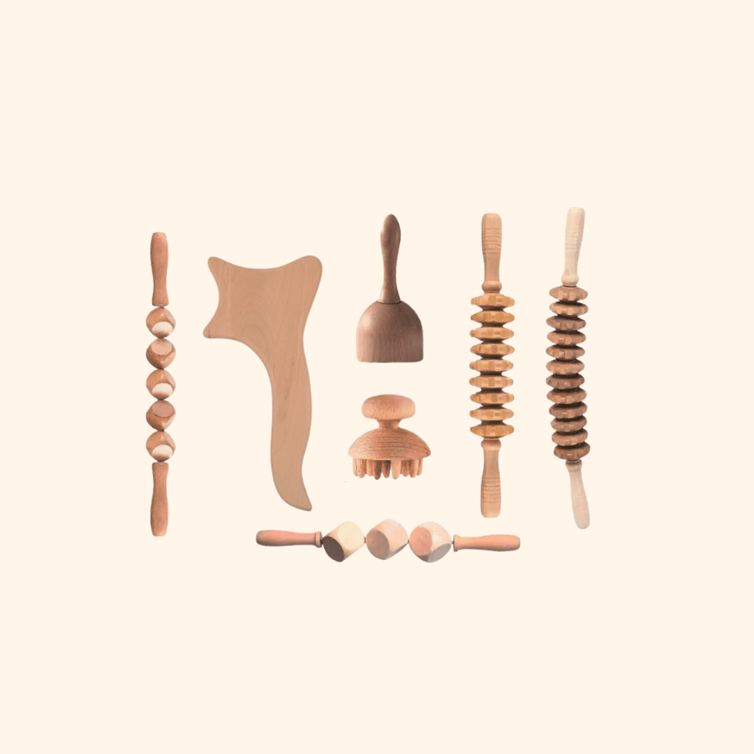 Kit Maderotherapie 6 Pieces 1 Rouleau Cubes Offert 2