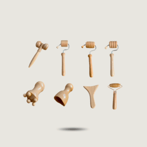 Kit madérothérapie visage (8 pièces + pochette de rangement en cadeau)