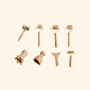 Kit madérothérapie visage (8 pièces + pochette de rangement en cadeau)