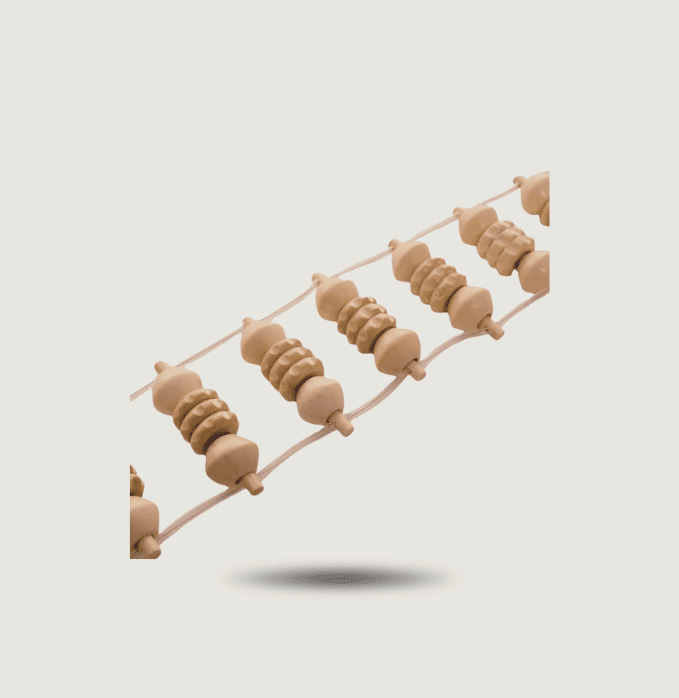 Ceinture Maderotherapie Boules Texturees En Bois Naturel 95cm