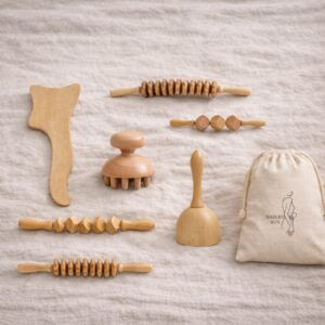 Maderotherapie Kit 6 Piezas 1 Rodillo Cubos Gratis