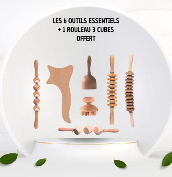 Kit madérothérapie (6 pièces + 1 rouleau cubes offert)