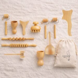 Kit Completo de Maderoterapia 12 Piezas Rostro y Cuerpo