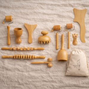 Kit Completo de Maderoterapia 12 Piezas Rostro y Cuerpo