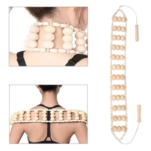 Ceinture Maderotherapie Boules En Bois Naturel 110cm 3