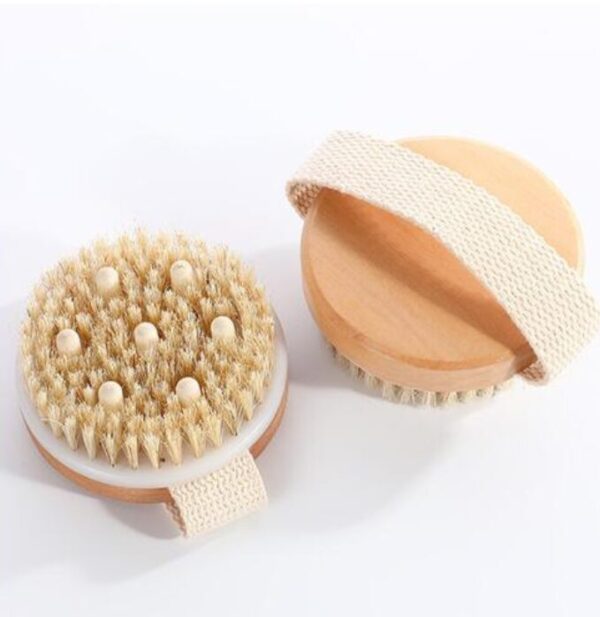 Brosse De Massage Anti Cellulite En Bois Et Fibres Naturelles 2