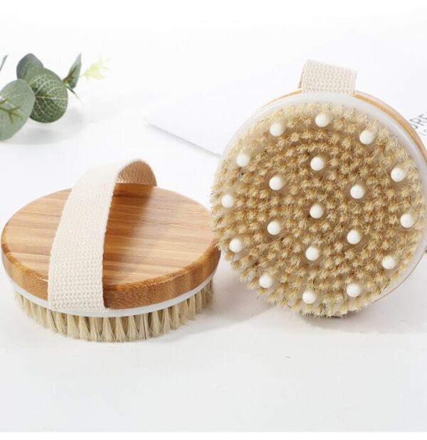 Brosse De Massage Anti Cellulite En Bois Et Fibres Naturelles