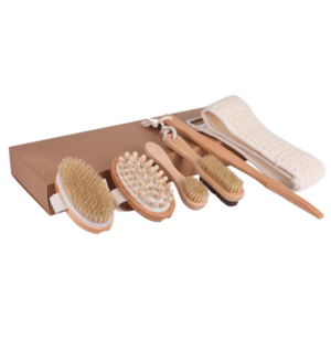 Coffret de Bain et SPA à Domicile - Ensemble de Brosses de Bain Naturelles