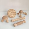 Coffret de Massage Bois Naturel : kit complet