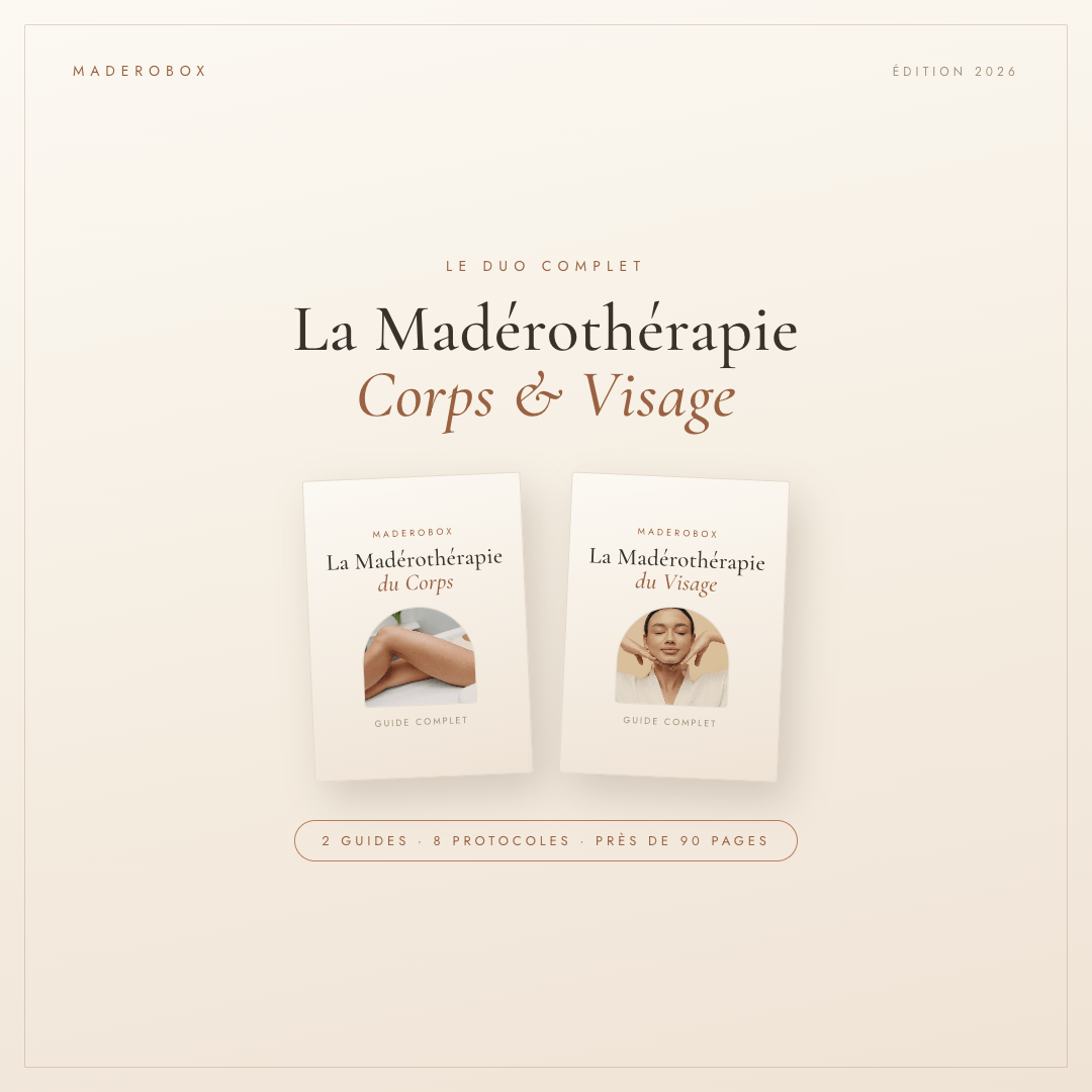 Kit complet matériel madérothérapie 12 PIÈCES (Visage et Corps) + 2 Guides Madérothérapie Offerts 2 bundle guides madérothérapie