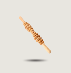 foto de un rodillo de masaje ergonómico anticelulítico de madera