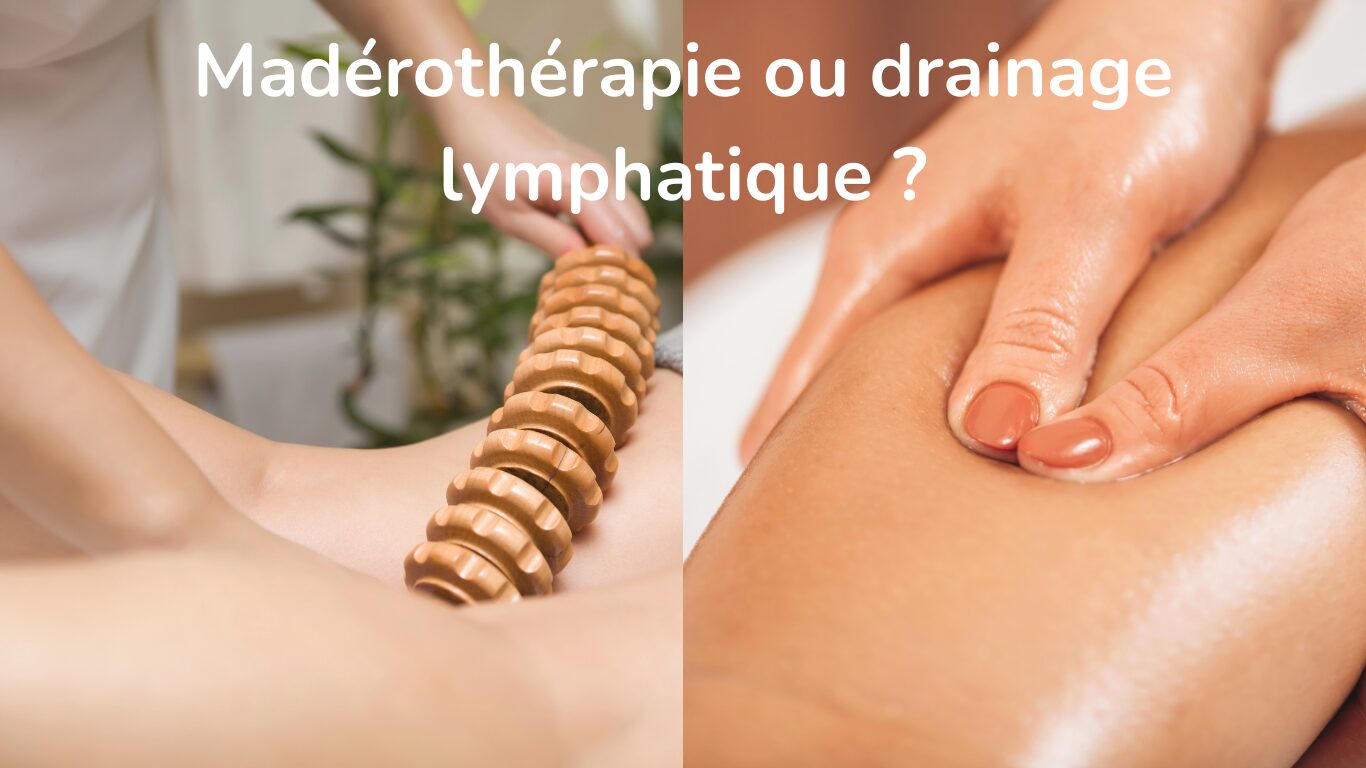 photo des 2 techniques Madérothérapie ou drainage lymphatique