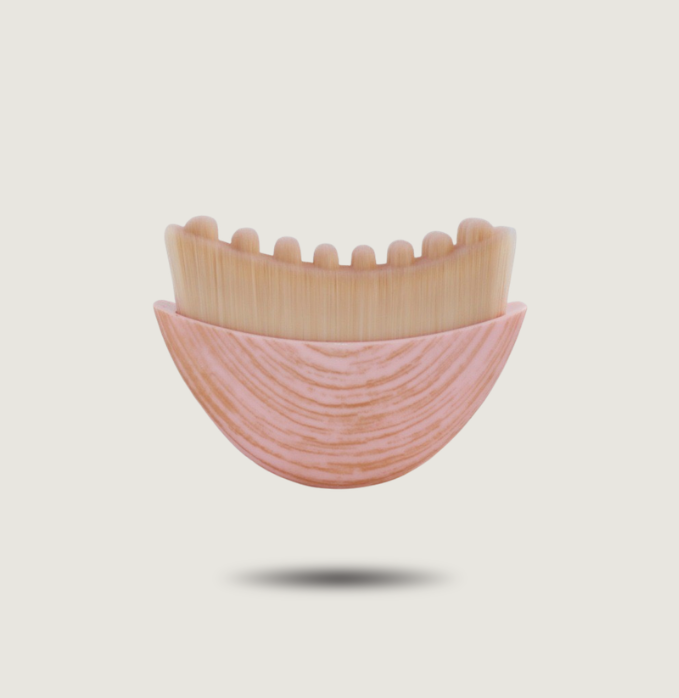 brosse drainage lymphatique visage rose