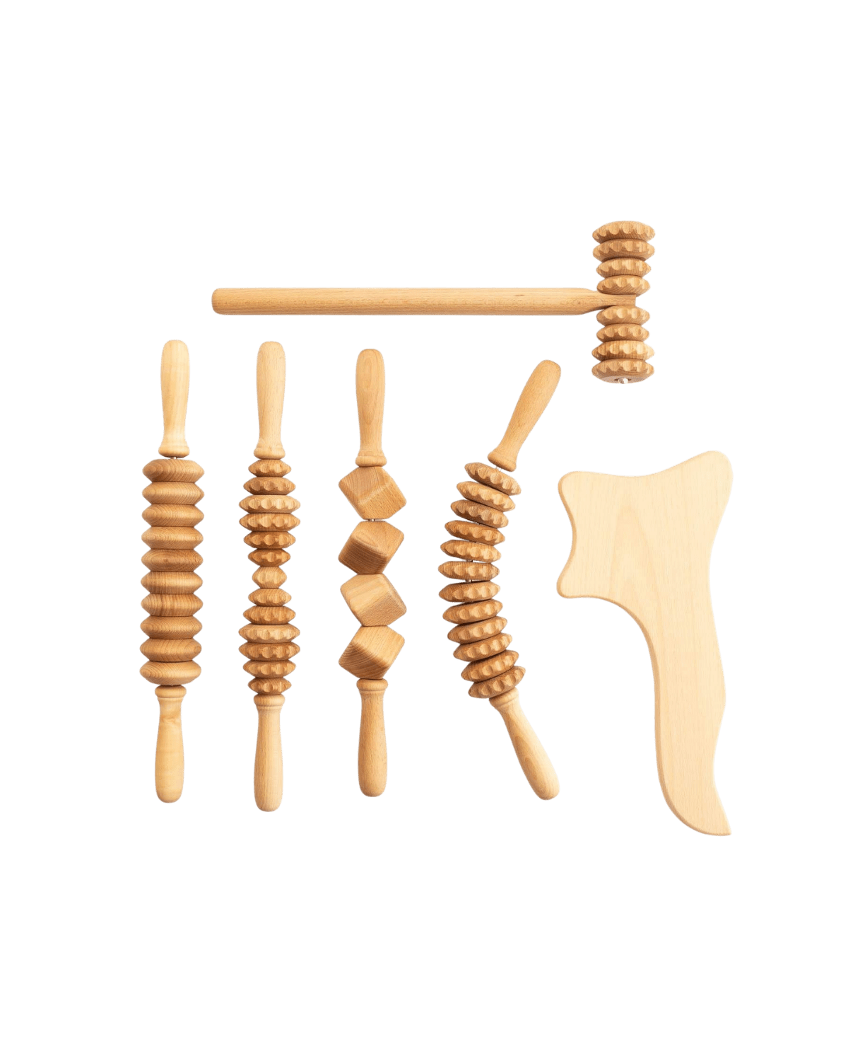 kit madérothérapie 6 pièces bois de hêtre avec guide PDF offert