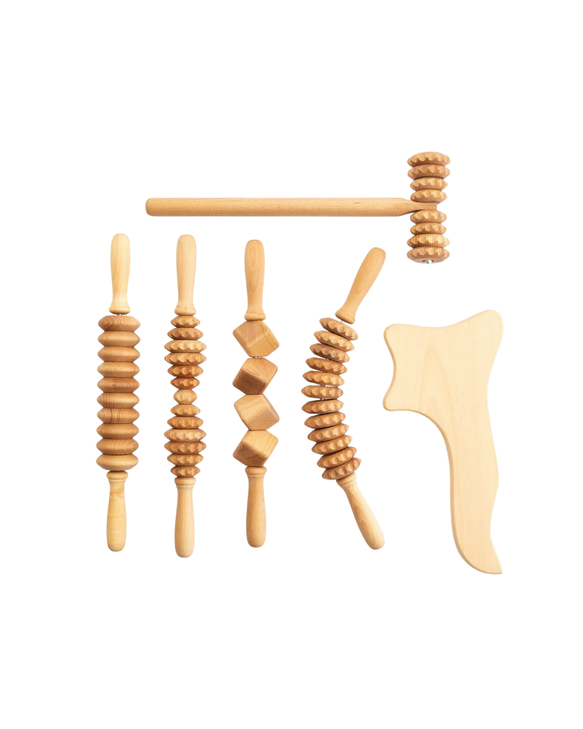kit madérothérapie 6 pièces bois de hêtre avec guide PDF offert