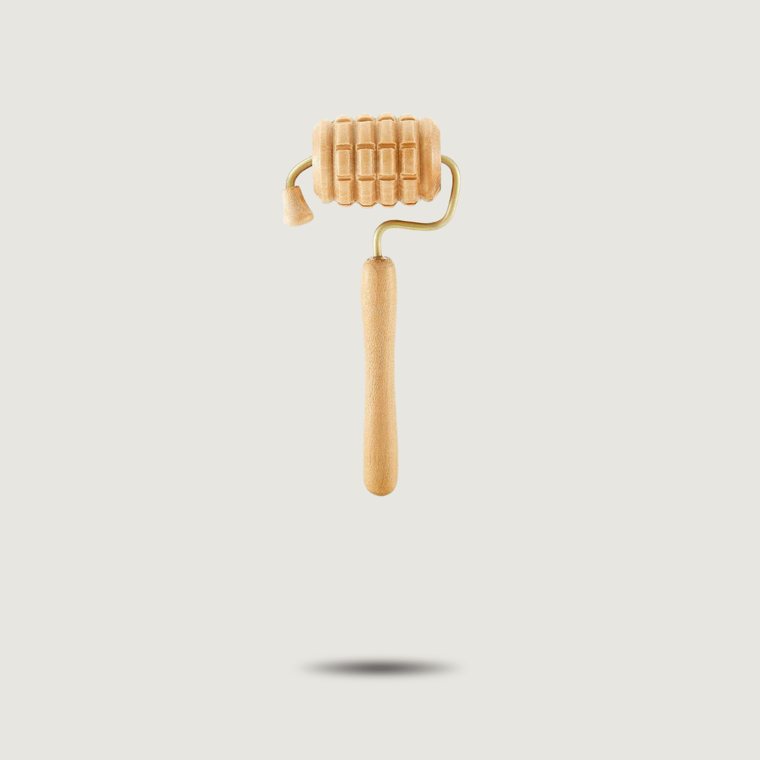 Outils Madérothérapie Visage – Bois de Hêtre, à l'Unité 1 le rouleau strié outils madérothérapie visage
